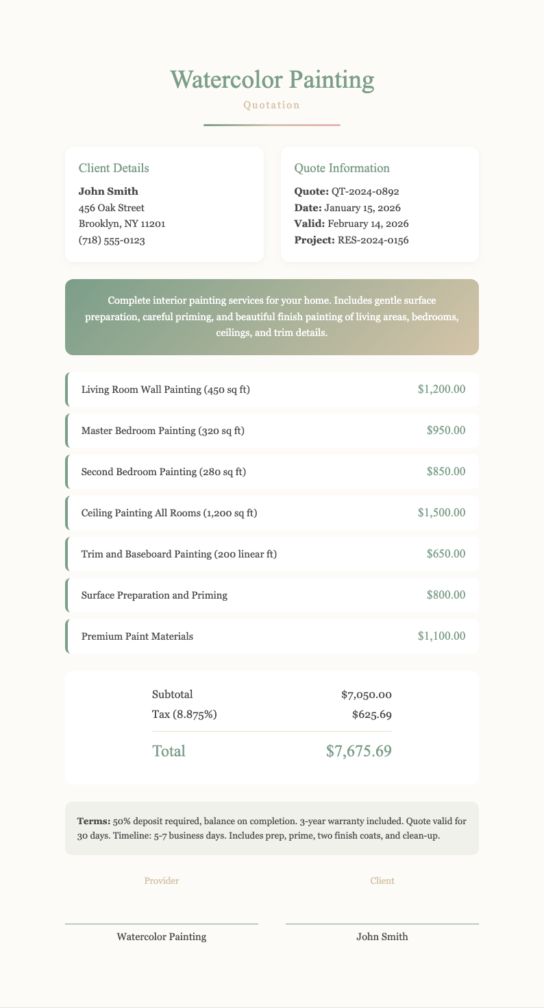 Watercolor soft painting quotation